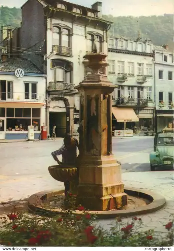 A6217 Belgique - Spa - Source Marie-Henriette street fountain gas station