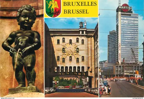 A6217 Belgium Brussels multi views postcard