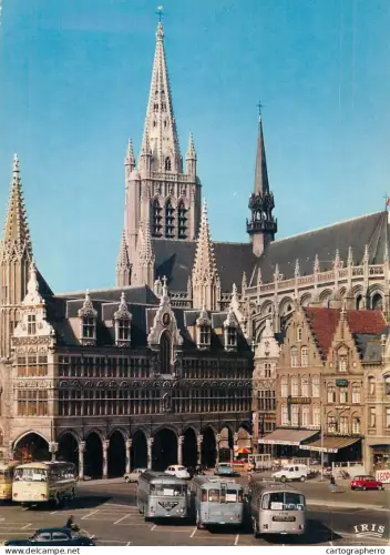 A6217 Belgium Ieper Market Place busses