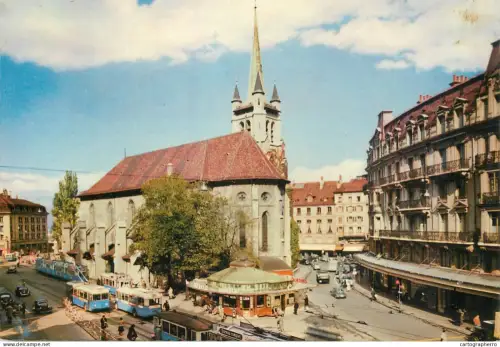 A6236 Suisse 1960 - CPA Lausanne (Place et église St-François)