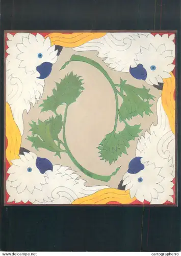 A6237 Art - Marguerite Burnat-Provins : Motif décoratif aux perroquets - Musées Sion 1988