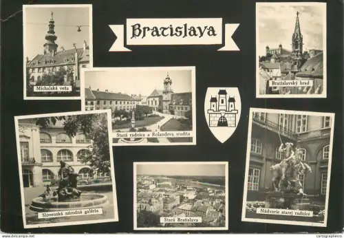 A6237  Bratislava / Pressburg - Multivues avec Blason - Michalská veža, Bratislavský hrad