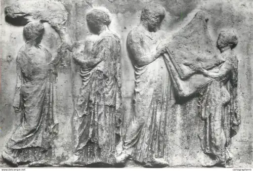A6237 Art / Archéologie - Frise du Parthénon : Scène du Péplos (Panathénées) - British Museum
