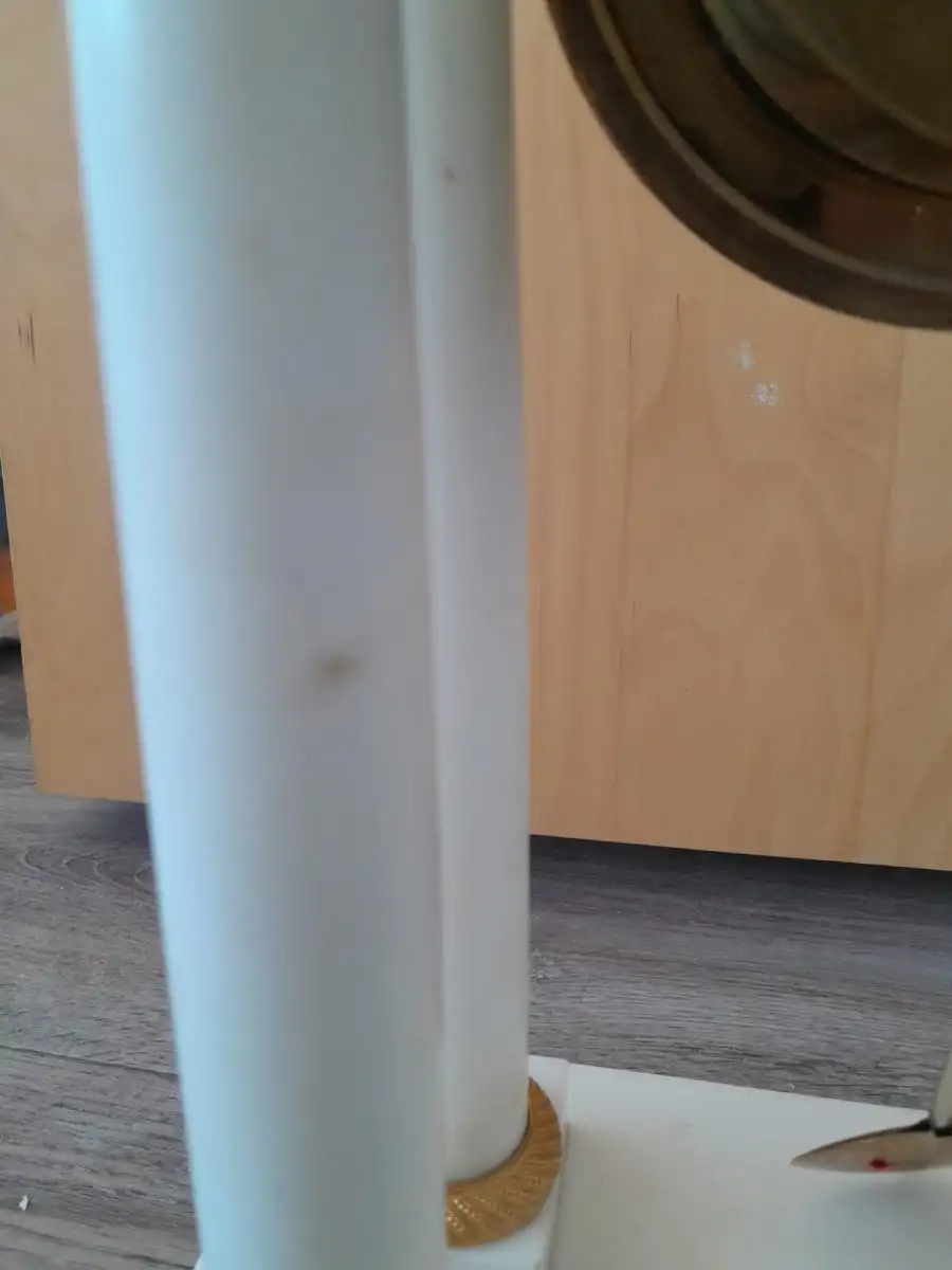 Weiße Marmor Säulenpendule - Französisch - White Marble Pendulum Clock- French Origin 9