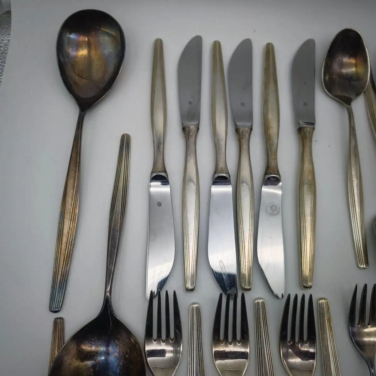 WMF Tafelbesteck 6 Personen Besteck Set Hannover 90 versilbert 37 Teile 3