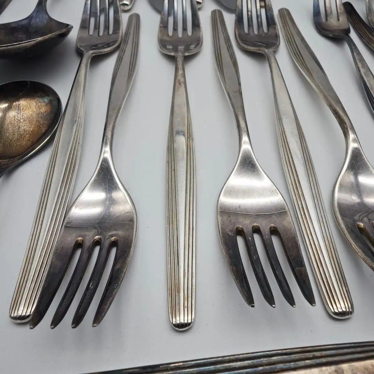 WMF Tafelbesteck 6 Personen Besteck Set Hannover 90 versilbert 37 Teile 7