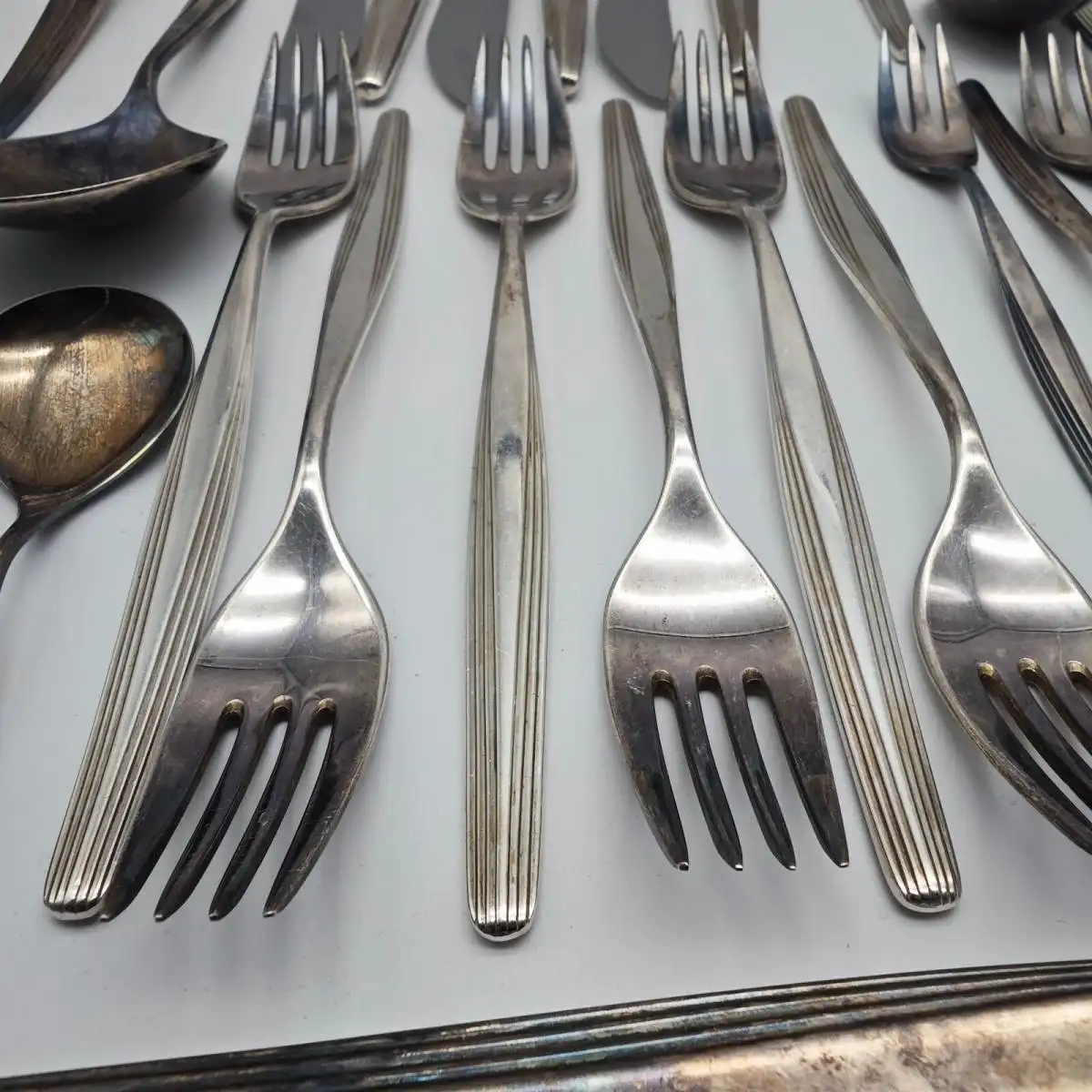 WMF Tafelbesteck 6 Personen Besteck Set Hannover 90 versilbert 37 Teile 8