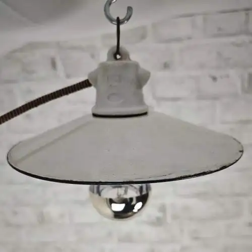 Hängelampe Emaille Bauhaus Loft Studio Industrie Werkstatt Pendelleuchte Deckenl