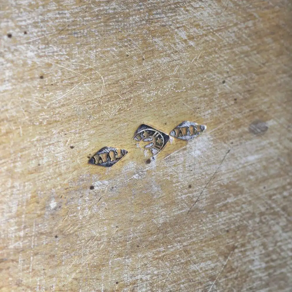 Jugendstil Schale Messing Quist Esslingen Tablett 1900 florale Lilien Blumendeko 9