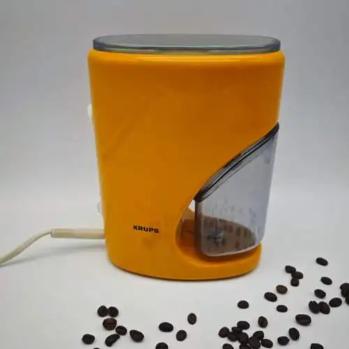 Krups Kaffeemühle Typ 222A gelb 70er Jahre Kult atomic age Küchenhelfer