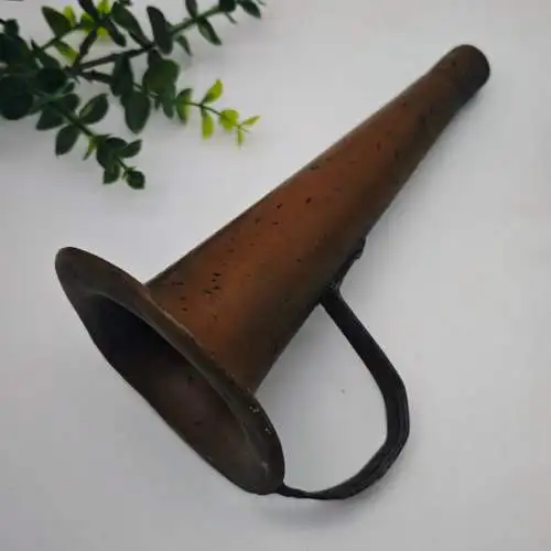 Antiker Trichter Kupfer altes Megaphon Naturtrompete ale muller Megafon Horn