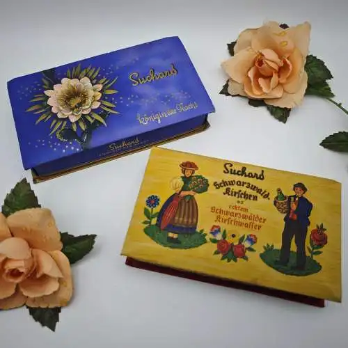 2x Schachteln Suchard Pralinen Trachten Königin der Nacht Schwarzwald Kirschen