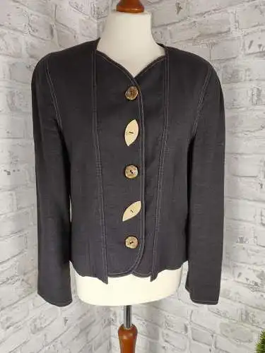 Hagro Trachtenblazer Jacke Knöpfe Horn Metall schwarz Ziernähte Tracht Dirndl