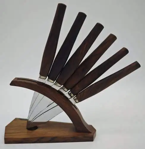 6 Buttermesser Halter Messer Holz Danish Design Midcentury Hygge Scandi Besteck