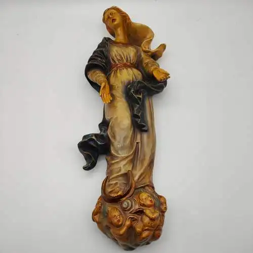 Mondsichelmadonna Figur RS Cortendorf Wandmaske Madonna Maria Jesus Ikone