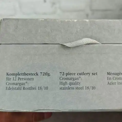 WMF Fächer Besteck Set 12 Personen Vorleger versilbert 90 Cromargan 72-teilig