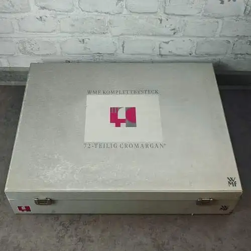 WMF Fächer Besteck Set 12 Personen Vorleger versilbert 90 Cromargan 72-teilig