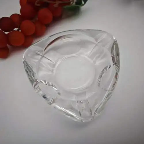3 Aschenbecher aus Glas im Metallhalter Weinblatt rustikal Landhaus Weinstube Ba