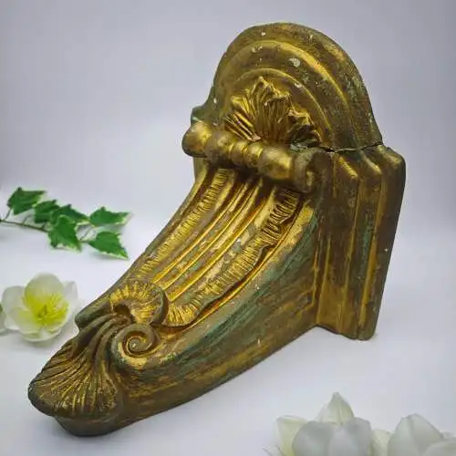 Sockel Wandhalterung Podest Muschel Colmar Hollywood Regency Barock Chippendale