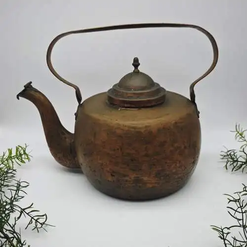 Antiker Kupfer Teekessel XXL Teekanne Kupfertopf Kupferkanne vintage cottagecore