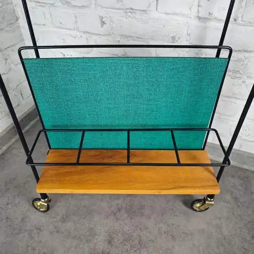 Servierwagen auf Rollen Barwagen Zeitschriftenhalter Flaschenhalter String Era