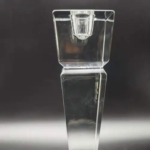 2x Nachtmann Kerzenständer modern Art Deco Kristallglas Obelisk Treppe Pyramide 
