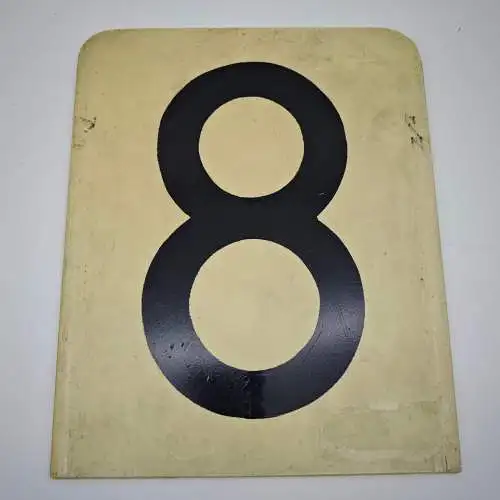 Bahnschild 8 DB Kunststoff Zahl Signalschild 25,5 cm x 21 cm Ziffer Gleismarkier