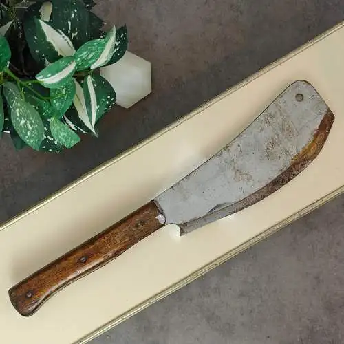 Hackmesser Fleischerbeil Gußstahl antik Hackebeil Metzgerbeil Klinge Messer Beil