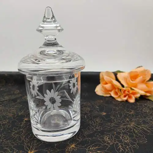 Vorratsglas mit Deckel für Wattepads Wattestäbchen Bobby Pins Haarnadeln Süßigke