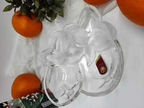 Walther Glas Orangenschale Anbietschale satiniert Obstschale Konfektschale Obstk
