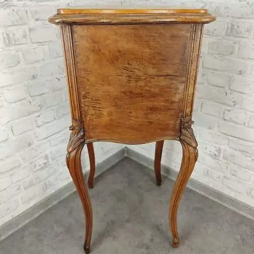 Nachttisch Nachtschränkchen antik Louis XV Stil Beistelltisch barock Holz Marmor
