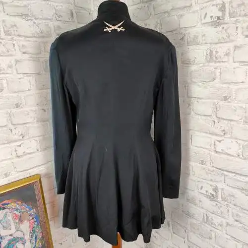 Future Ozbek Jacke Frack Zirkus Pirat 80er Metallknöpfe Kurzmantel Longblazer