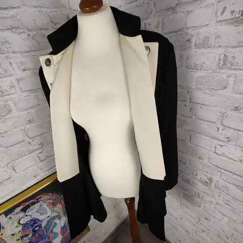 Future Ozbek Jacke Frack Zirkus Pirat 80er Metallknöpfe Kurzmantel Longblazer