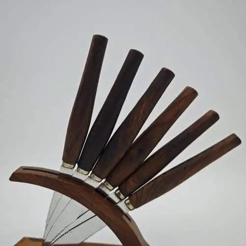 6 Buttermesser Halter Messer Holz Danish Design Midcentury Hygge Scandi Besteck