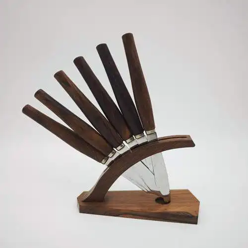 6 Buttermesser Halter Messer Holz Danish Design Midcentury Hygge Scandi Besteck