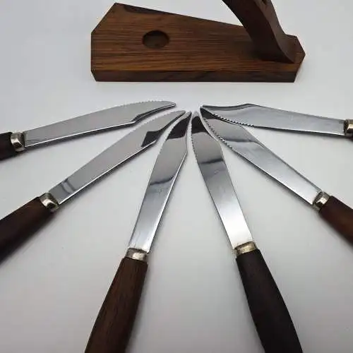 6 Buttermesser Halter Messer Holz Danish Design Midcentury Hygge Scandi Besteck
