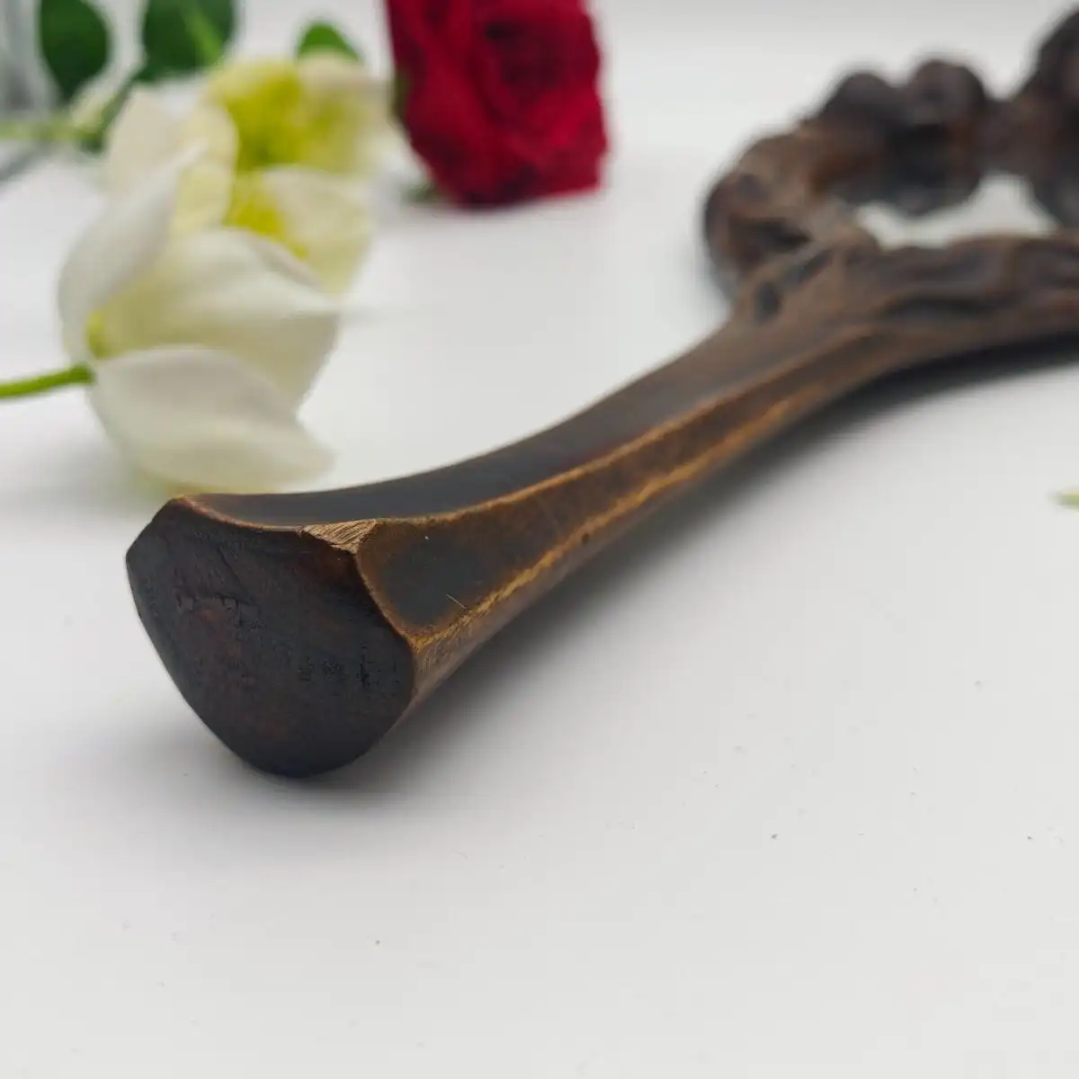 Handspiegel Schminkspiegel Spiegel Holz Jugendstil Schnitzerei Vanity Braut 5