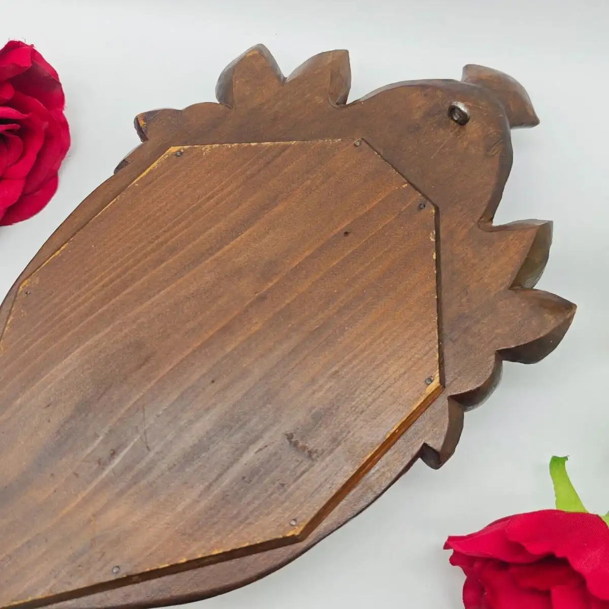 Handspiegel Schminkspiegel Spiegel Holz Jugendstil Schnitzerei Vanity Braut 8