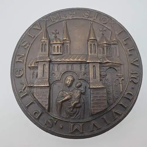 Stadtsiegel Speyer Kunstguss RAL 1263 Bronze Originalgröße Domstadt Siegel