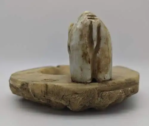Aschenbecher Alabaster Elefant Spanien geschnitzt Ascher Marmor Mid Century