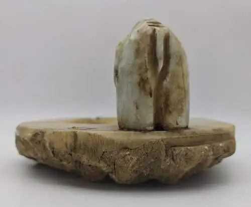 Aschenbecher Alabaster Elefant Spanien geschnitzt Ascher Marmor Mid Century