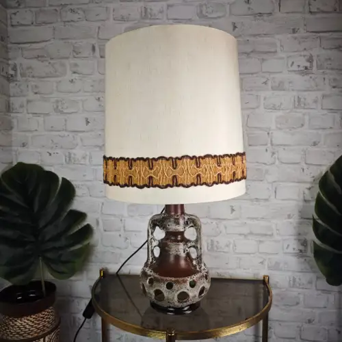 Fat Lava Lampe Tischlampe Beistelltisch Mid Century Keramik West German pottery 