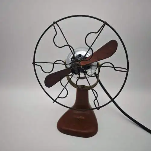 Blo 2 Ventilator Bakelit Chrom 110V vintage Tischventilator 30er 40er 50er Deko 