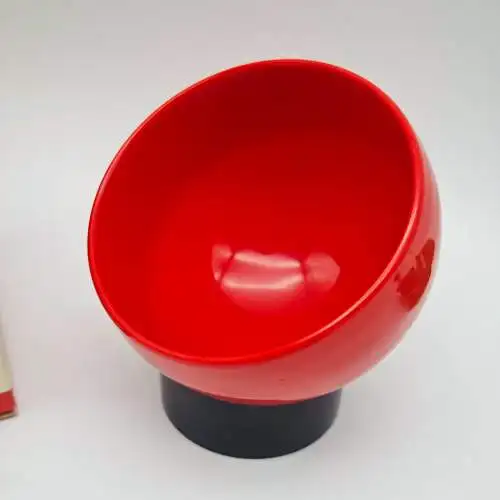 Emsa Knabberkugel rot Kunststoff OVP Space Age Anbietschale 70er Popart West Ger