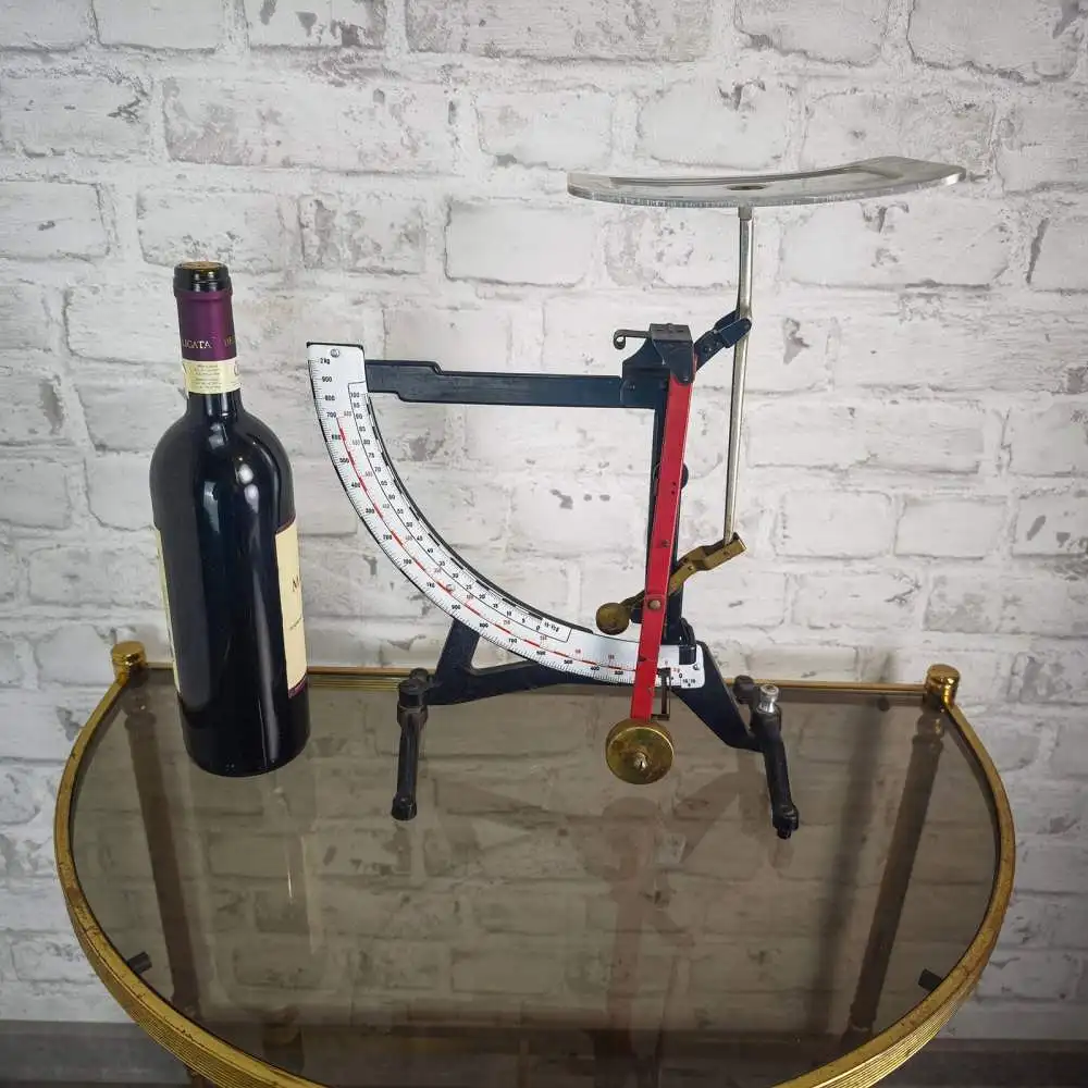 XXL Briefwaage antik Waage Emaille Anzeige Feinwaage bis 2 kg mechanisch Post 6