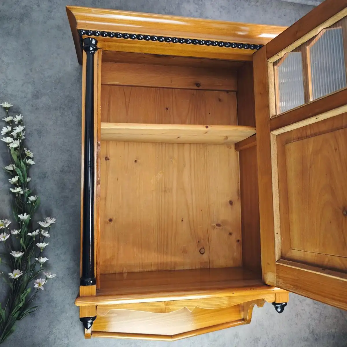 Apothekerschrank antik Hängeschrank Kirschholz Gründerzeit Badschrank Vintage 1