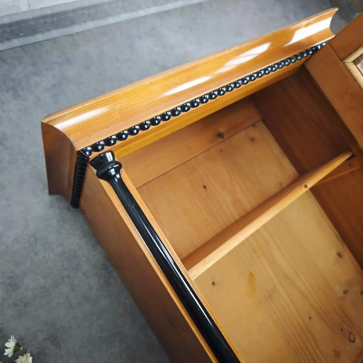 Apothekerschrank antik Hängeschrank Kirschholz Gründerzeit Badschrank Vintage 6