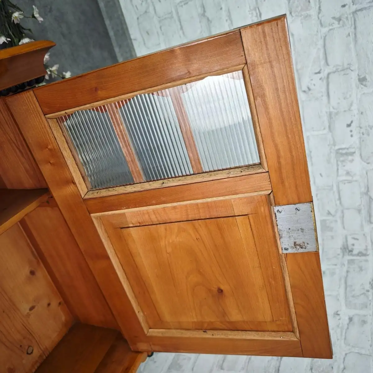 Apothekerschrank antik Hängeschrank Kirschholz Gründerzeit Badschrank Vintage 8