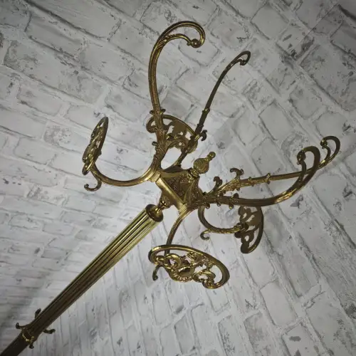 Vintage Garderobenständer Messing gold Hollywood Regency Stil edel italienisch