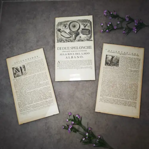 Piranesi Kupferstiche Le Antichità Romane gerahmt 3 Blätter antik 1756 WeeNTAGE